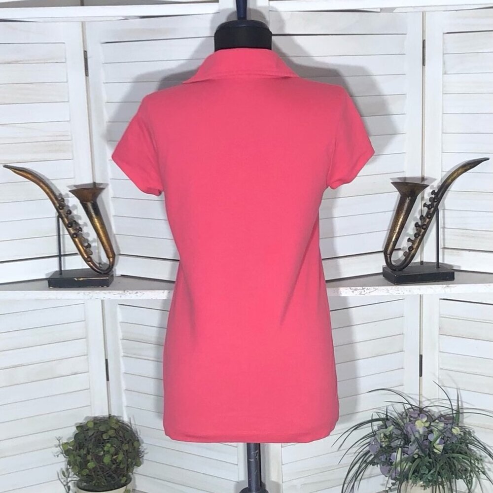 Polo Shirt tennis cotton preppy old money academy activewear athleisure sporty M - Picture 5 of 16